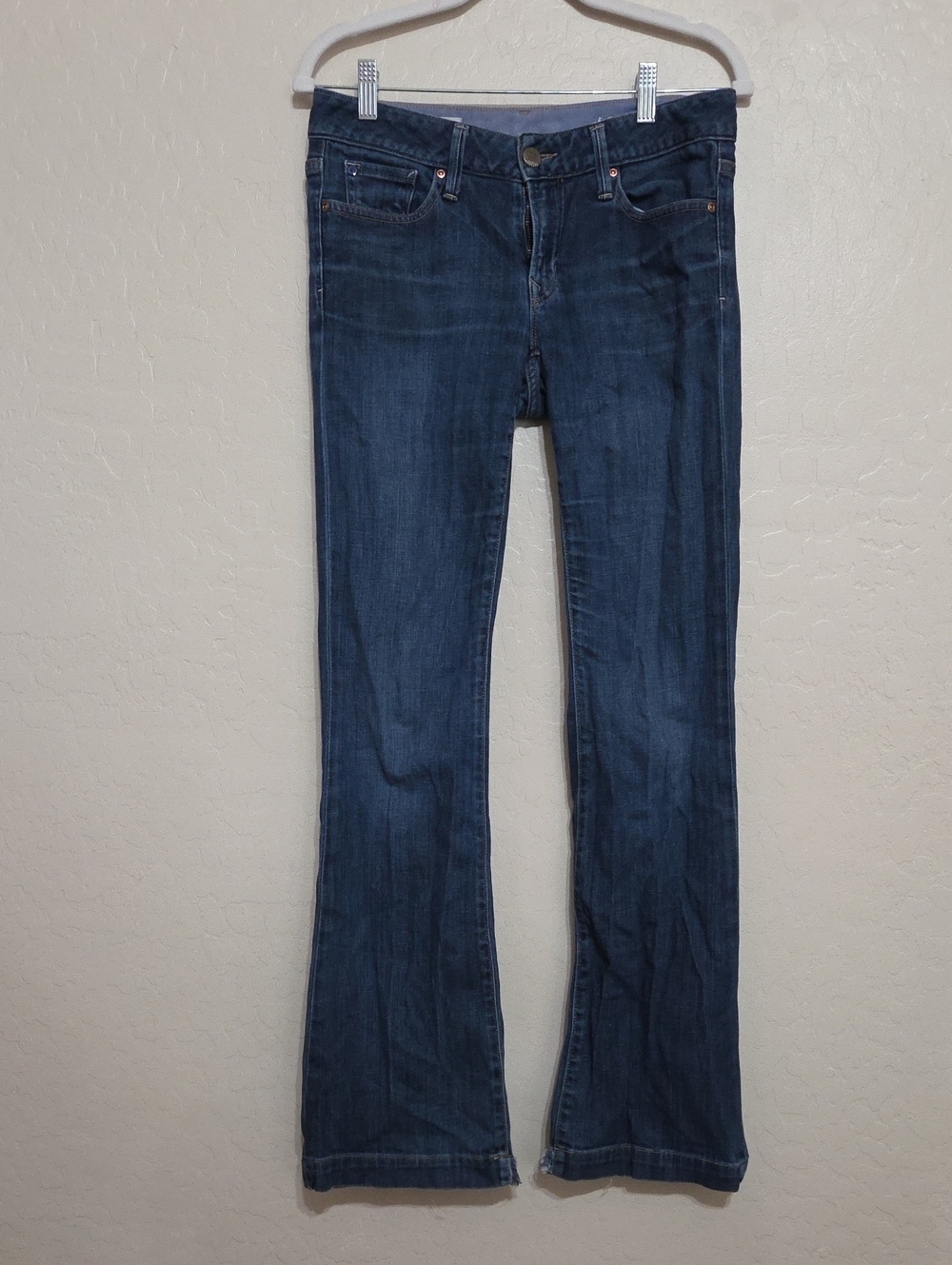 Dark Blue Flare Jeans – Women's Classic Flared Denim 4Long